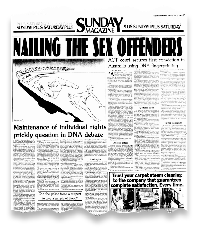 Black and white newspaper clipping.