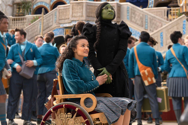 Marissa Bode as Nessarose and Cynthia Erivo as Elphaba.