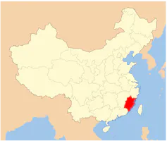 Carte de Fujian en Chine