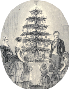 Victoria, Albert and their children around the christmas tree