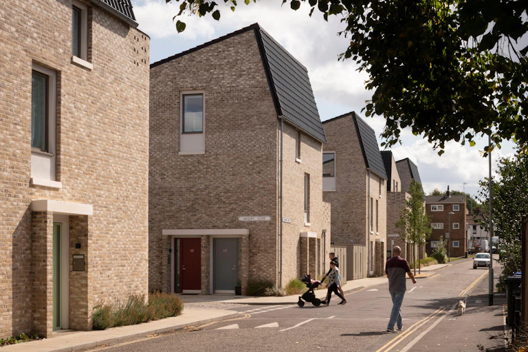 street view of goldsmith street social housing in norwich