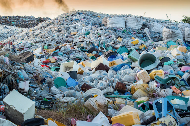 plastic waste dump