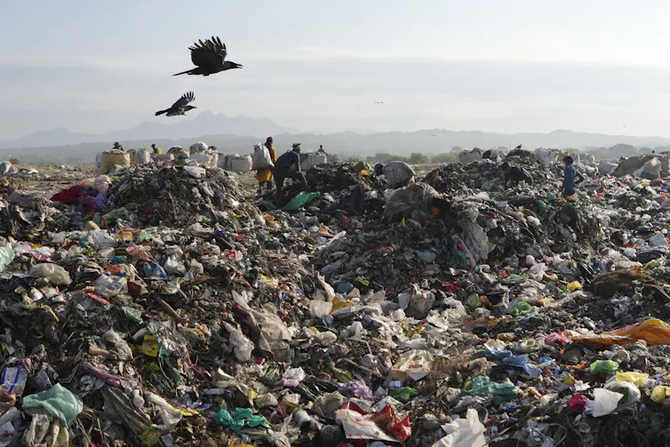 ragpickers on rubbish dump