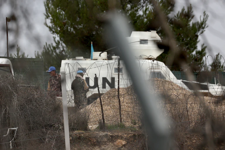 Unifil peacekeepers in southern Lebanon as the ceasefire came into effect on November 27 2024.