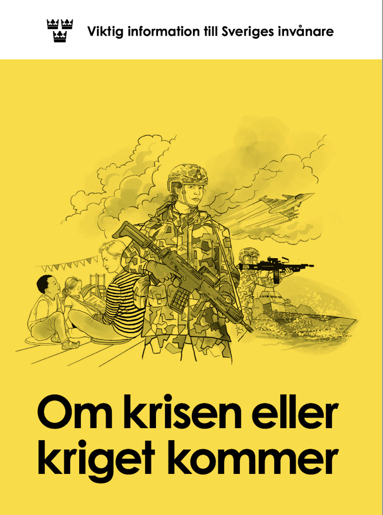 The yellow cover of the Swedish government leaflet on how to prepare for a crisis.
