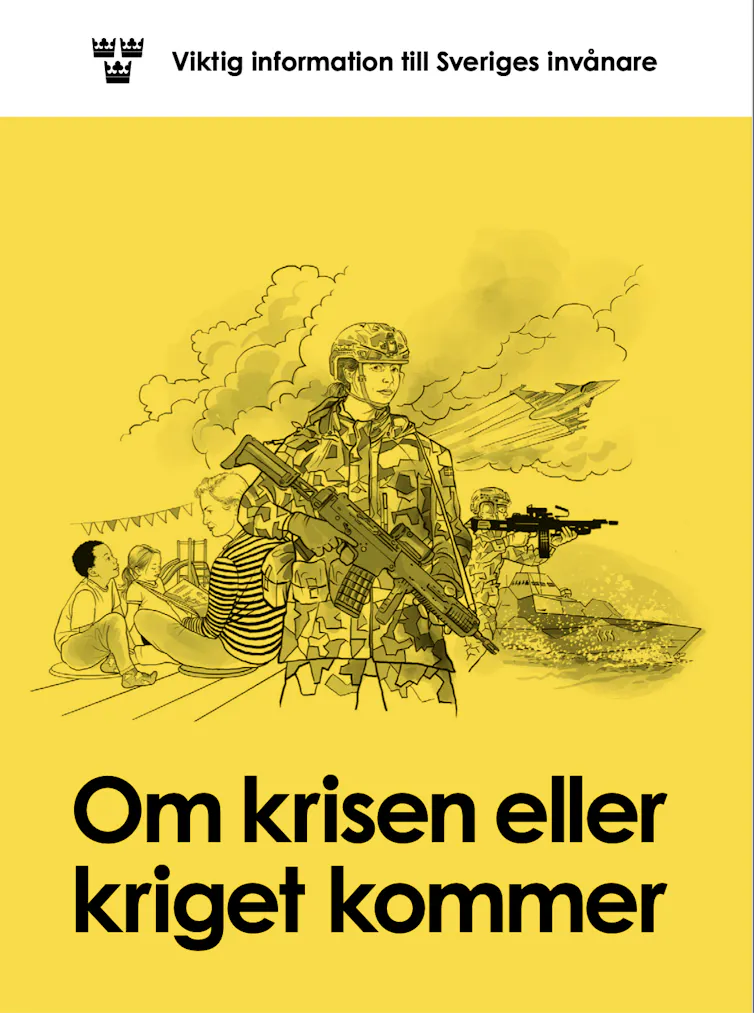 The yellow cover of the Swedish government leaflet on how to prepare for a crisis.