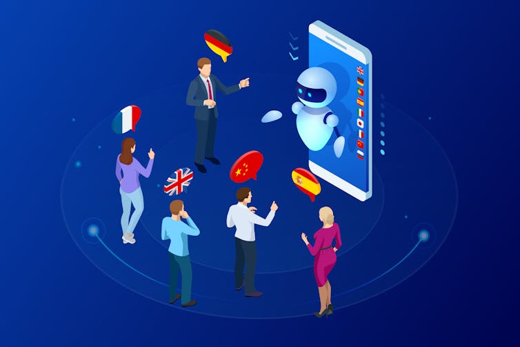 Concept de traducteur vocal en ligne