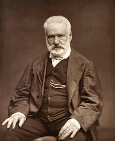 Black and white photo of Victor Hugo