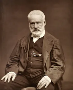 Black and white photo of Victor Hugo