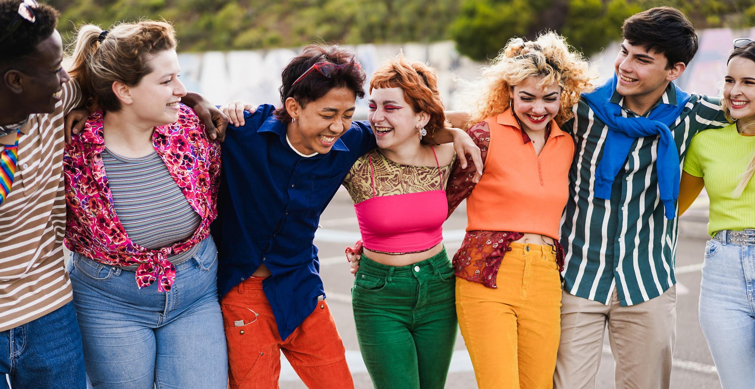 A group of young people of diverse backgrounds