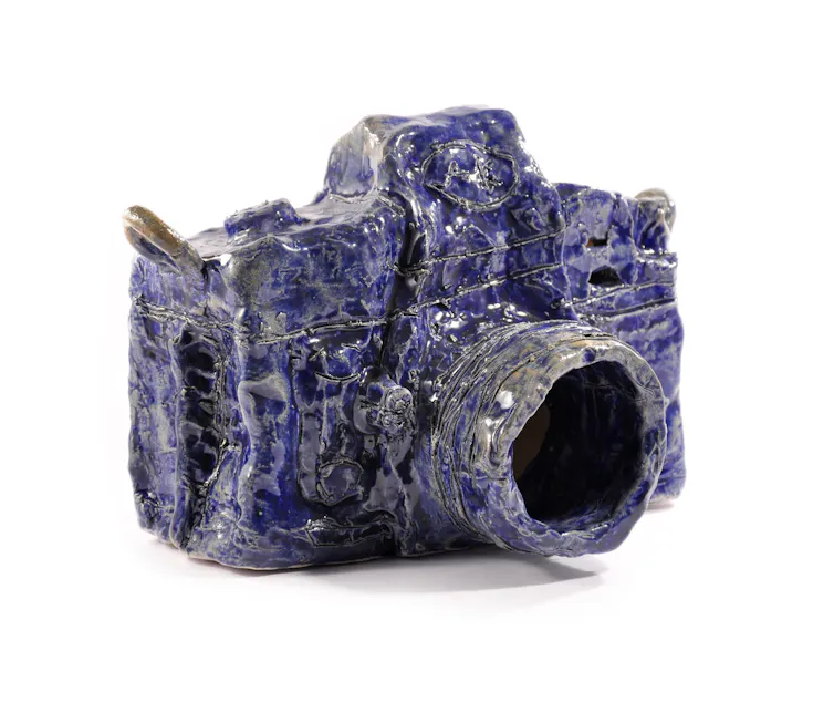 A ceramic camera.