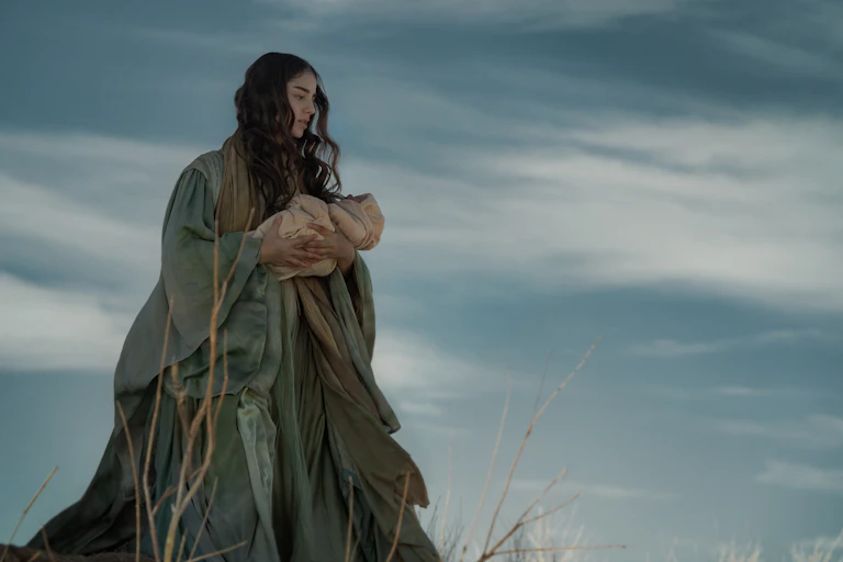 Mary holding baby Jesus