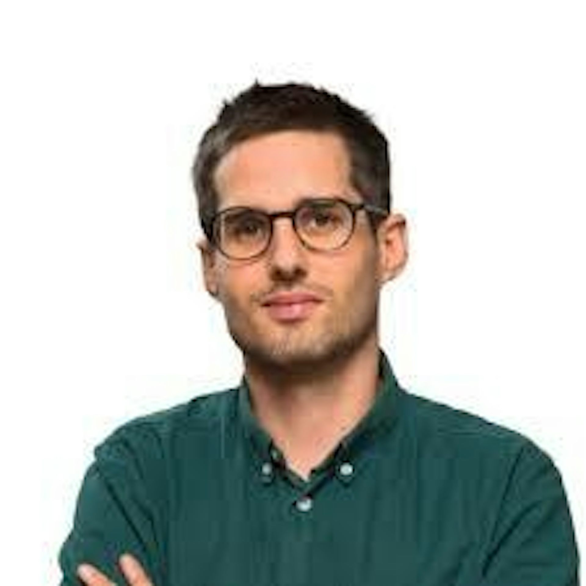 Portrait d'Antoine de Seigneurens (jeune homme brun, aux cheveux courts, avec des lunettes)