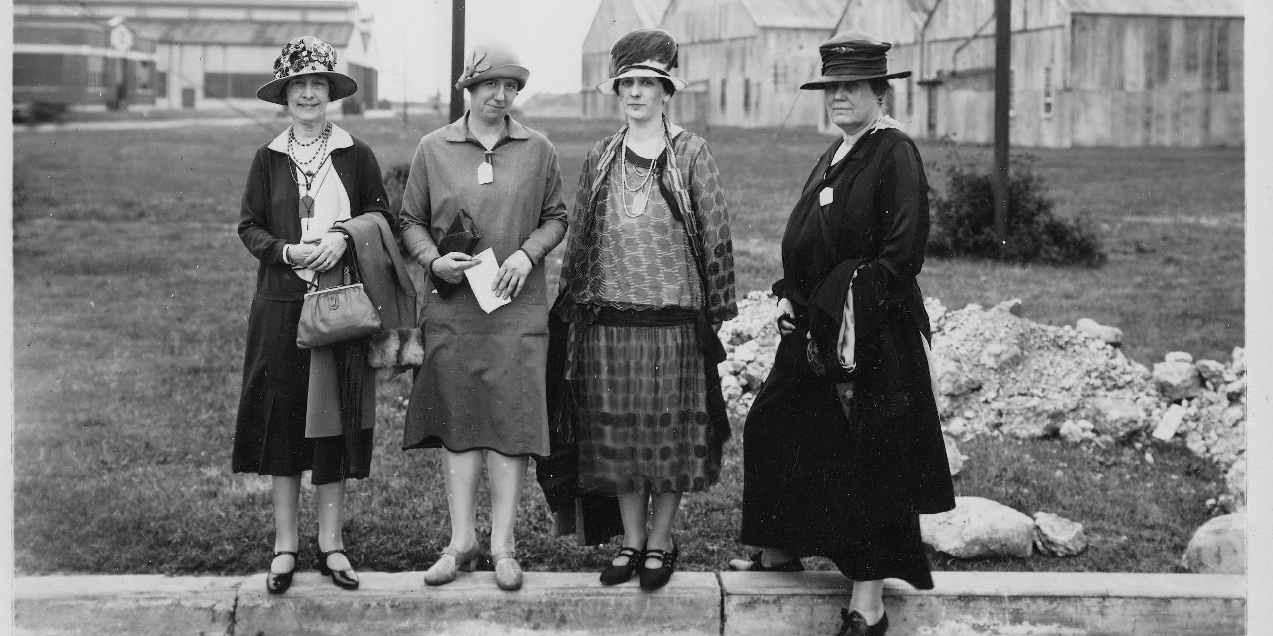 Four woman in a vintage photograph