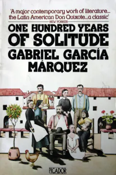 A 1978 book cover of Gabriel Garcia Marquez's One Hundred Years of Solitude.