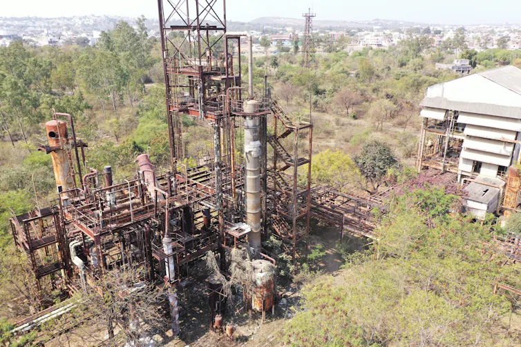 An abandoned gas plant.
