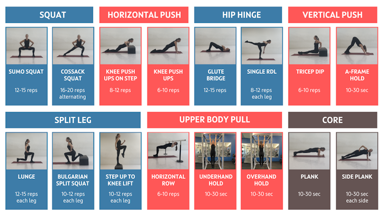 Bodyweight exercises.