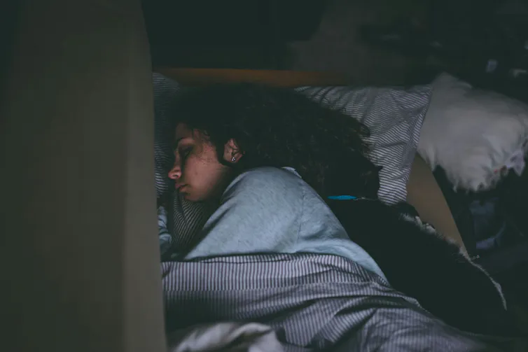 Woman sleeps