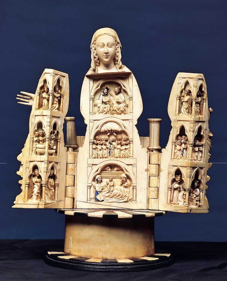 Virgen abridera de Allariz. Fines del siglo XIII. Museo de arte sacro del Real Monasterio de Santa Clara de Allariz (Ourense).