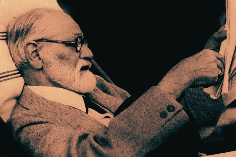 A bearded man reading on a couch.