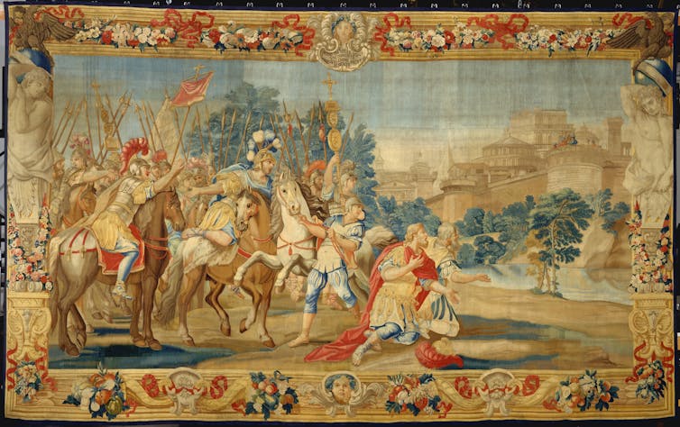 Tapestry depicting the romanticised version of the Christians’ First Crusade into Jerusalem