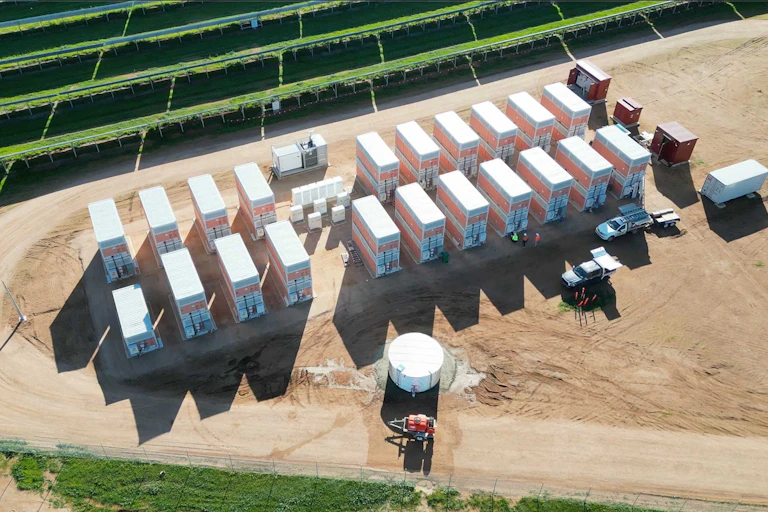 flow battery and solar farm