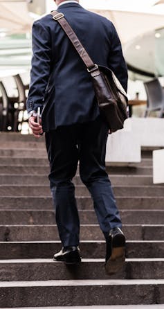 businessman on stairs
