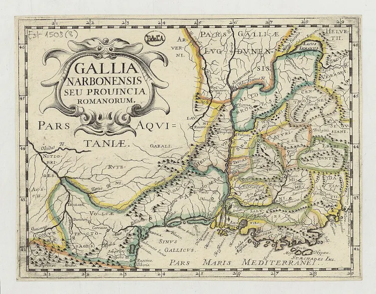 Map of Gallia Narbonensis