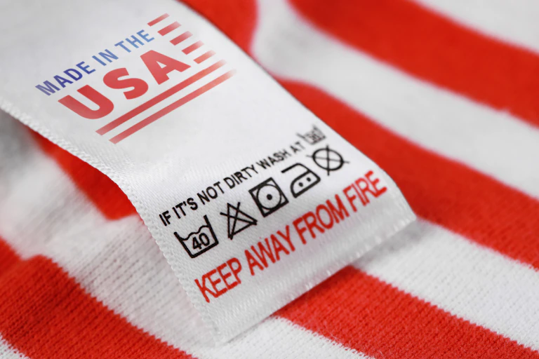 made in the usa label on clothing