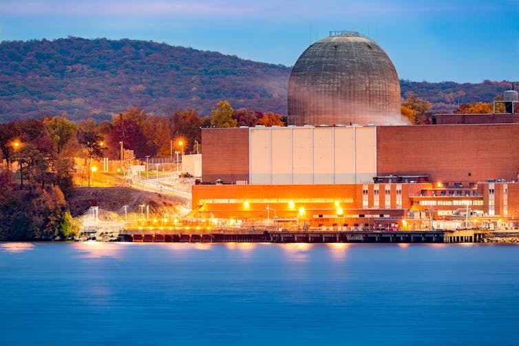 nuclear reactor on river