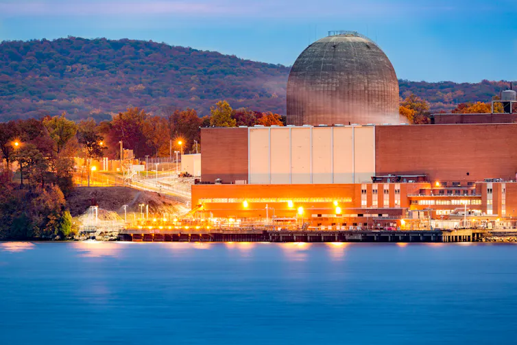 nuclear reactor on river