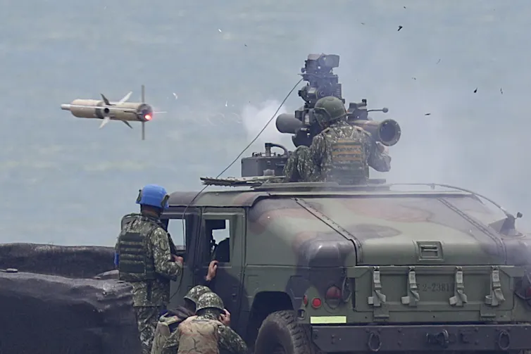 Taiwanese military demonstrating their ballistic capabilities in 2023.