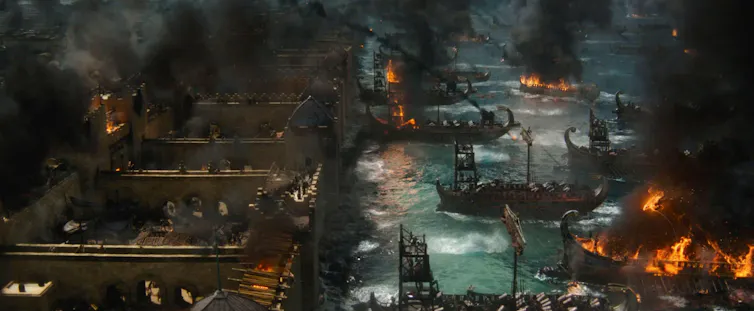 Romans attacking an African fortress