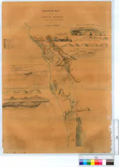 Hand drawn map of part of Western Australia.