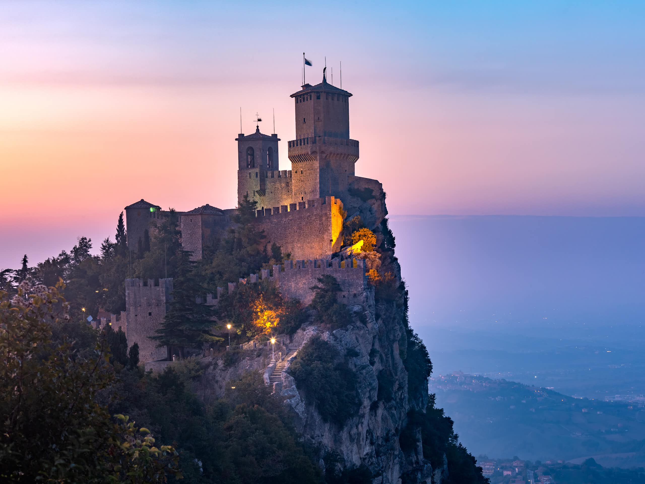 The view of a hillside in San Marino.