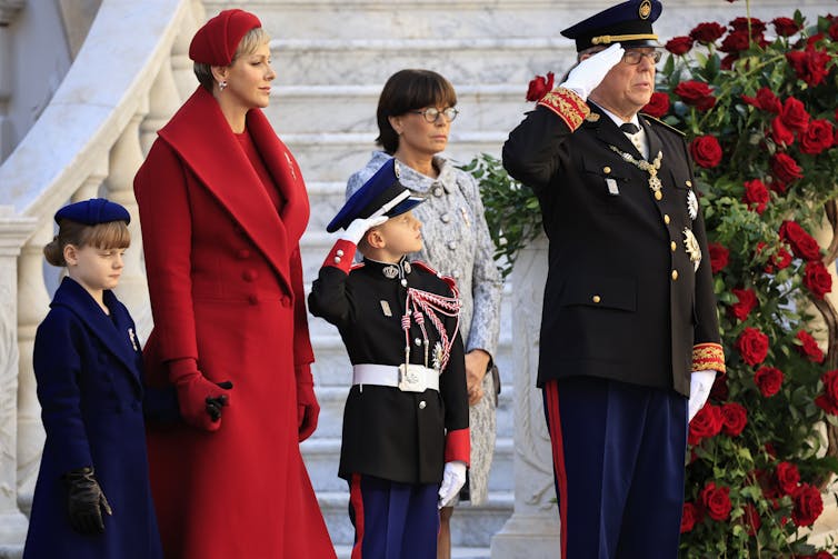 Princess Charlene and Prince Albert of Monaco with their children.