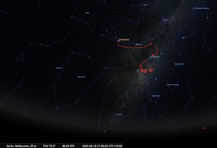 Map of the night sky.