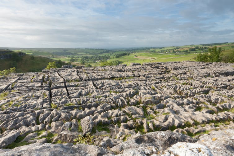 Pavimento de calcário em Yorkshire