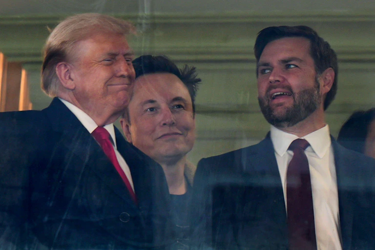 Trump, Musk and JD Vance.