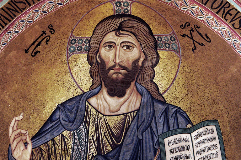 Imagem de Jesus em estilo bizantino