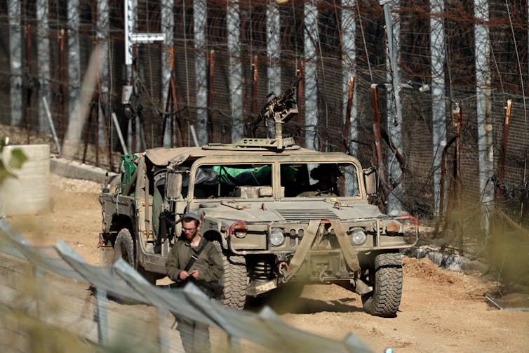 An Israeli patrol vehicle