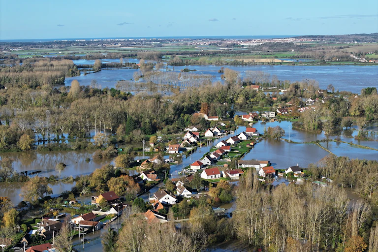 Inondations dans le nord de la France en novembre 2023.