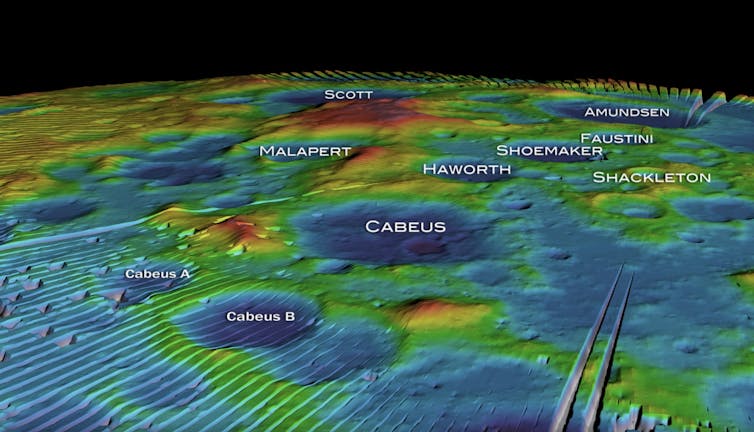 South pole of Moon.