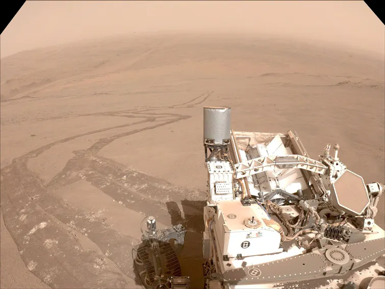 The Perserverance rover on Mars.