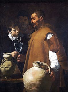 Un aguador de Sevilla pintado por Diego Velázquez hacia 1620.