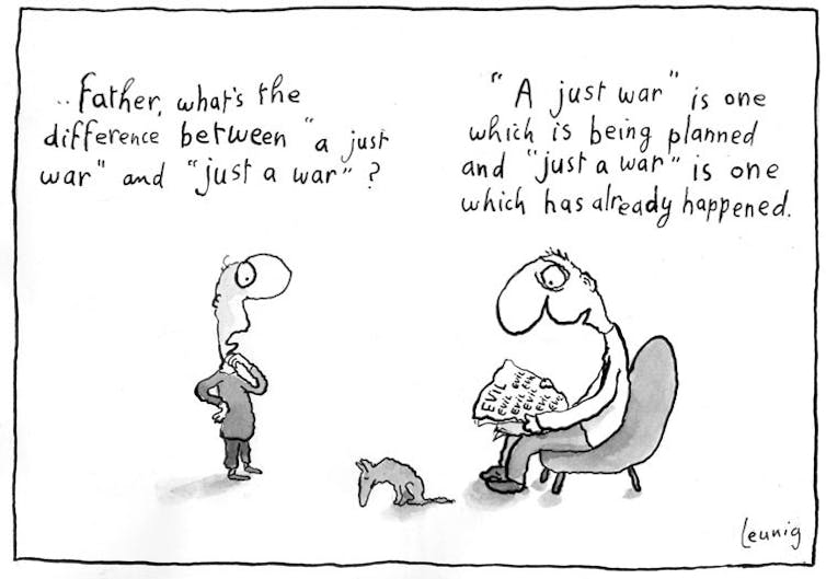 The difference between a 'just war' and 'just a war'