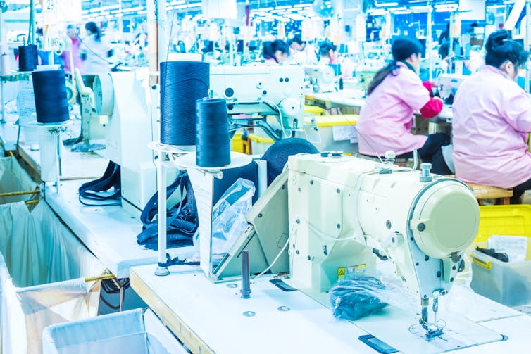 female machinists in a garment factory