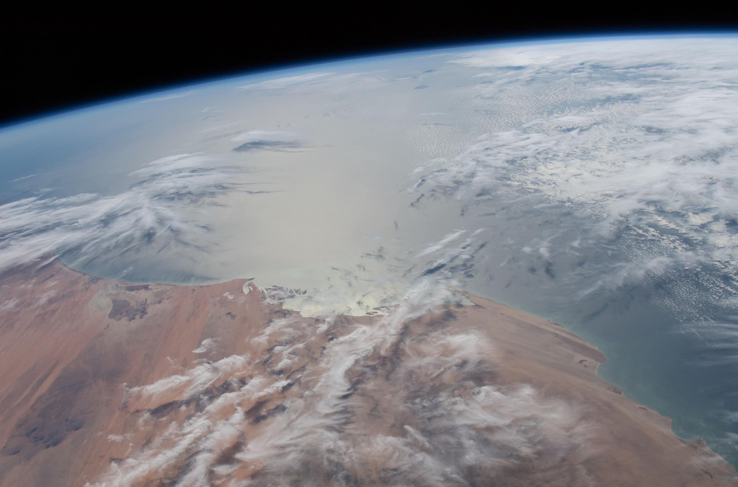 A photograph taken from space over Mauritania.