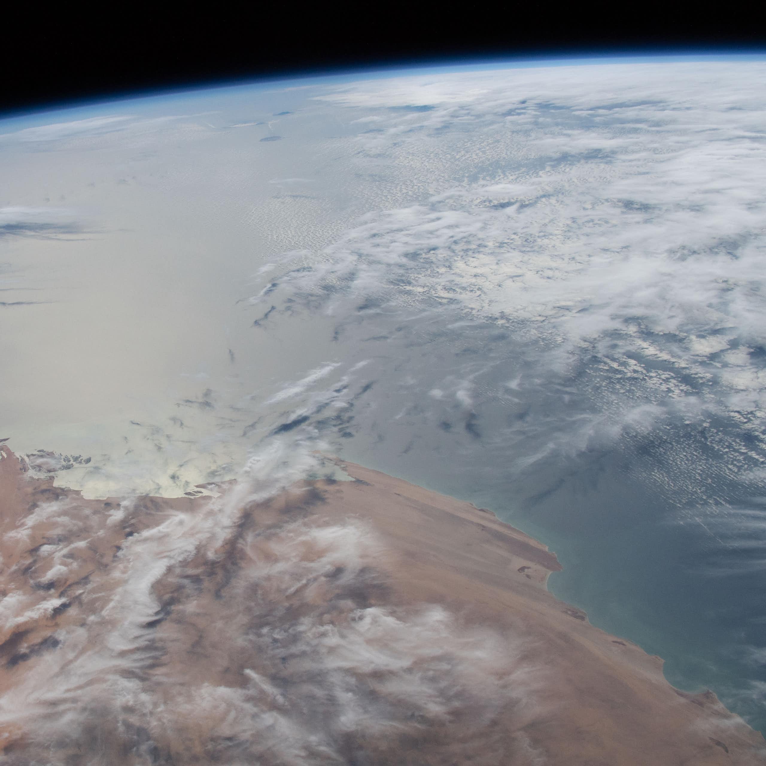 A photograph taken from space over Mauritania.