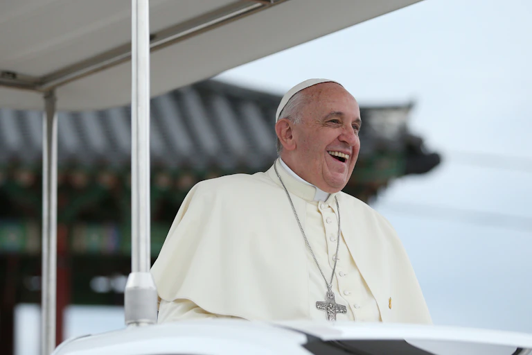 Le pape François en visite en Corée du Sud (2014).